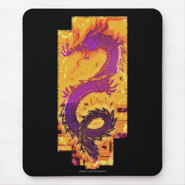 Year of the Dragon, Asian, Chinese,Mythical Dragon Mouse Pad (Front)