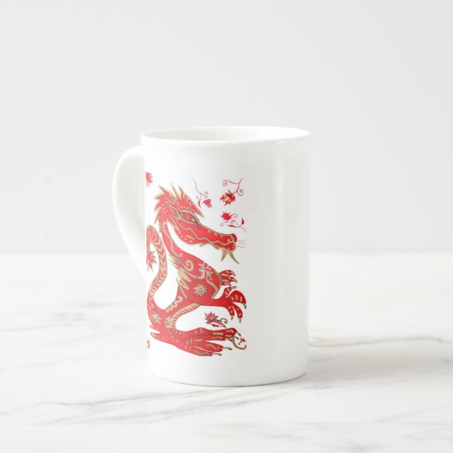 Year of the Dragon Bone China Mug (Front Left)