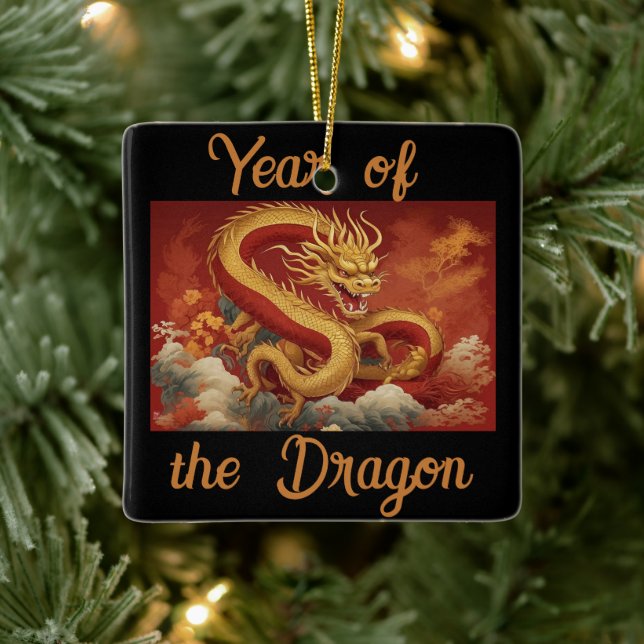 Year of the Dragon Ceramic Ornament (Tree)