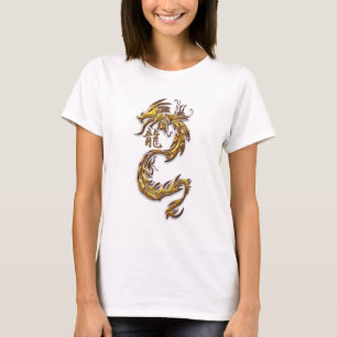 Year of the "DRAGON" Chinese Gold Dragon & Kanji T-Shirt
