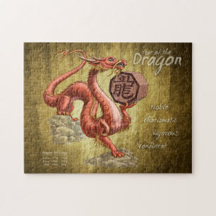 Year of the Dragon Chinese Zodiac Art Jigsaw Puzzle