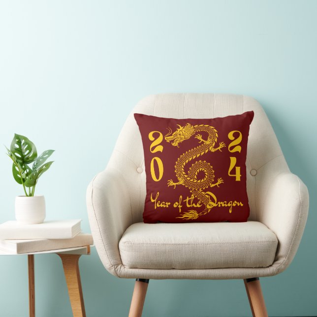 Year of the Dragon Gold Cushion (Chair)