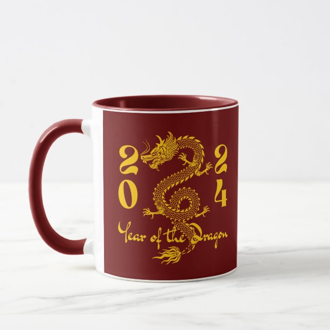 Year of the Dragon Gold Mug (Left)