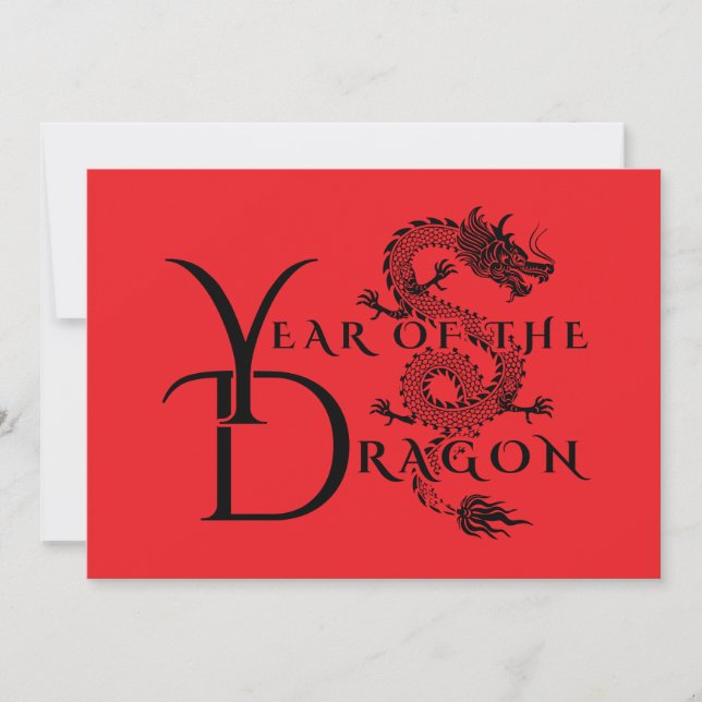 Year of the dragon invitation (Front)