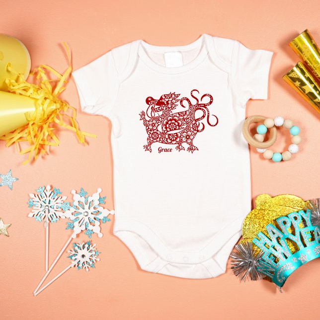 Year of the Dragon Lunar New Year Baby Bodysuit (Creator Uploaded)
