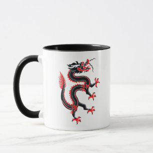 Year of the Dragon ~ Red, Black and White Mug