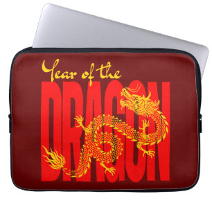 Year of the Dragon Red Gold Laptop Sleeve