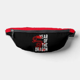 Year of the Dragon red white Bum Bags