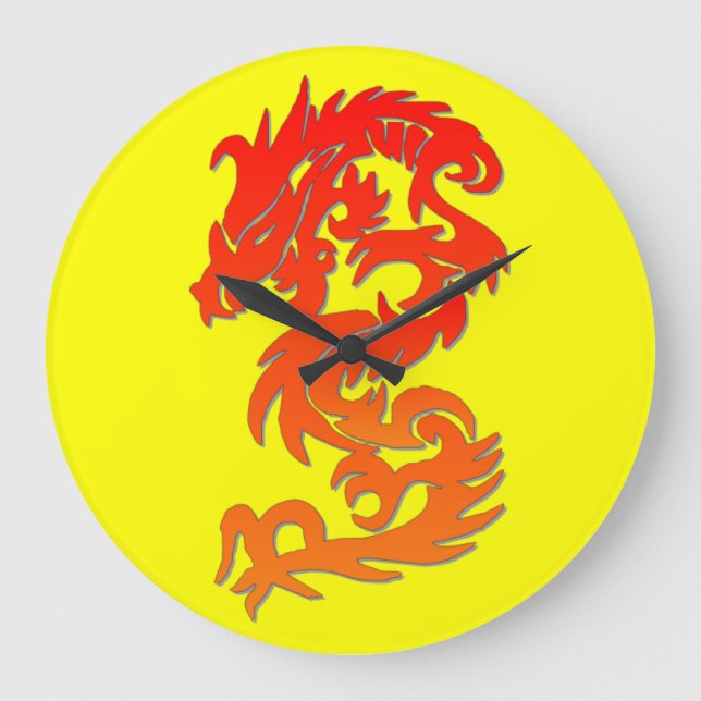Year of the Dragon Round Wall Clock (Front)
