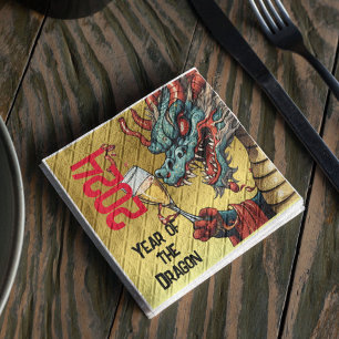 Year of the Dragon serviette Chinese New Year Napkin