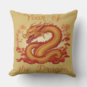 Year of the Dragon Throw Pillow