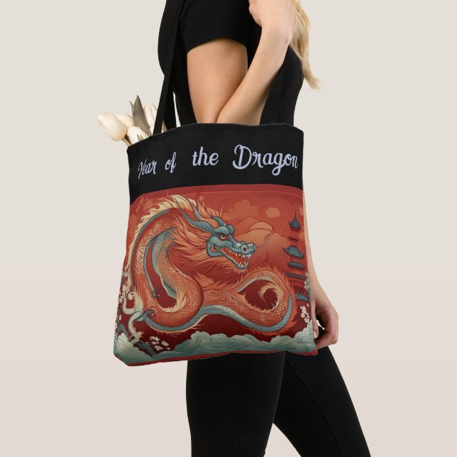 Year of the Dragon Tote Bag (Close Up)