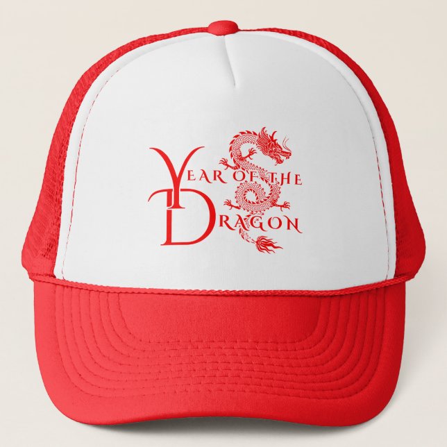 Year of the dragon trucker hat (Front)