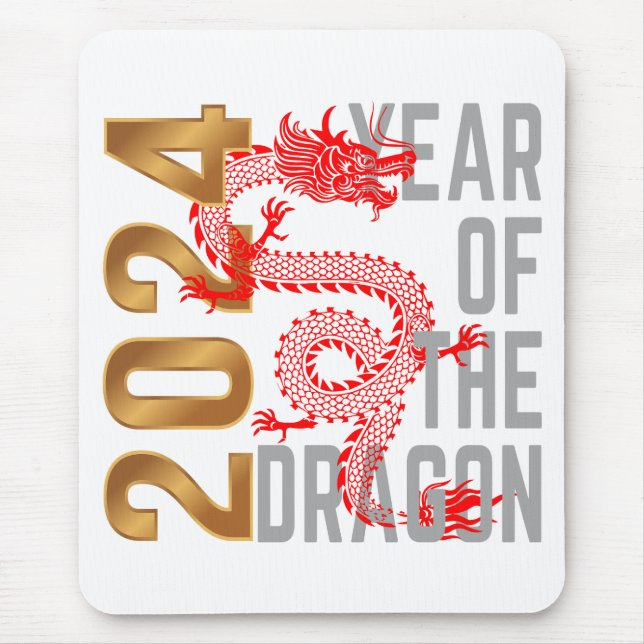 Year of the Dragon Year 2024 Chinese zodiac Mouse Pad (Front)