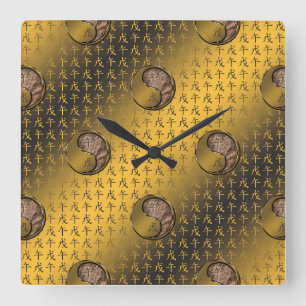Year of the Earth Horse Square Wall Clock
