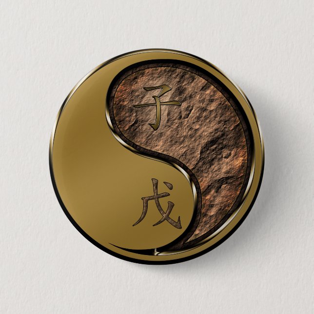 Year of the Earth Rat 6 Cm Round Badge (Front)