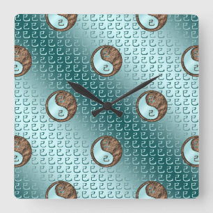 Year of the Earth Snake Square Wall Clock
