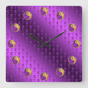 Year of the Fire Boar Square Wall Clock