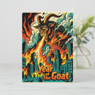 Year Of The Fire Goat 2027 Greatest Of All Time  Thank You Card