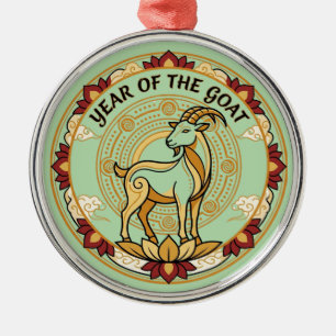 Year Of The Fire Goat 2027 Lucky Lunar Ornament