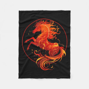 Year of the fire horse 2026 chinese new year fleece blanket