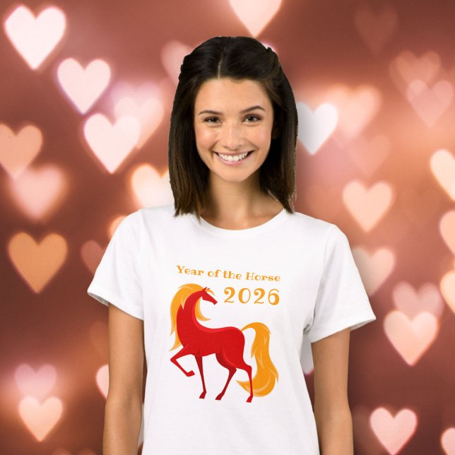 Year of the Fire Horse 2026 Chinese Zodiac Women's T-Shirt (Creator Uploaded)