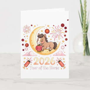 Year Of The Fire Horse 2026 Festive Chinese New Ye Card