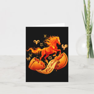 Year of the fire horse 2026 fortune chinese lunar card