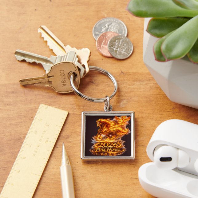 Year of the Fire Horse 2026 Key Ring (Desk)