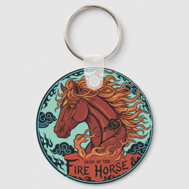 Year of the Fire Horse Key Ring (Front)