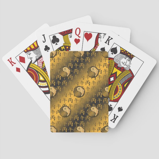 Year of the Fire Horse Playing Cards (Back)