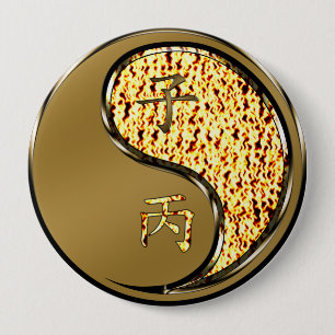 Year of the Fire Rat 10 Cm Round Badge