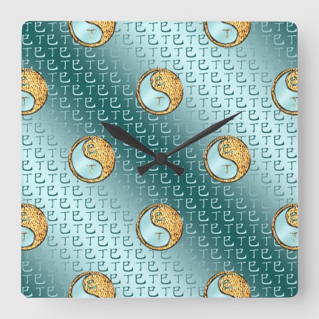 Year of the Fire Snake Square Wall Clock (Front)