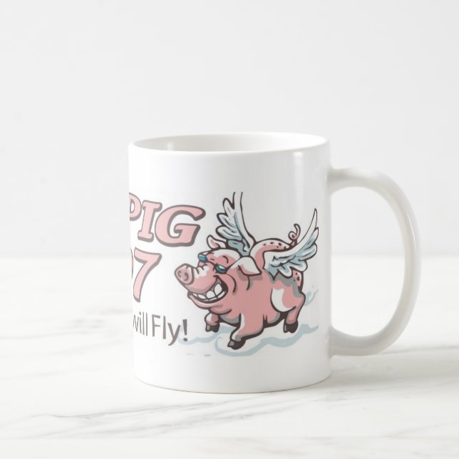 Year of the Flying Pig 2007 3 Coffee Mug (Right)