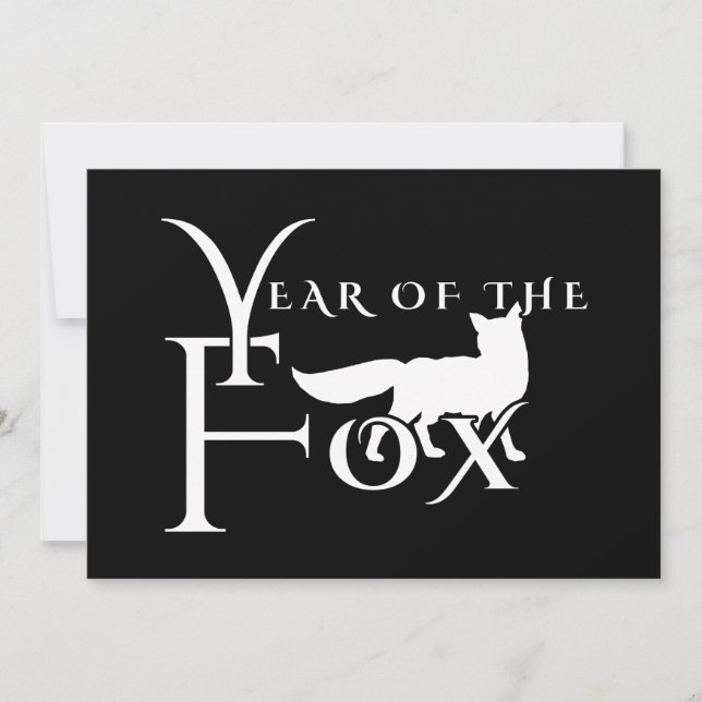 Year of the fox invitation (Front)