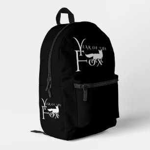 Year of the fox printed backpack