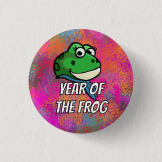 YEAR OF THE FROG 3 CM ROUND BADGE