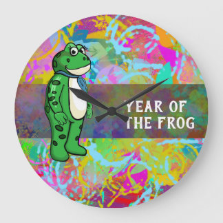 Year Of The Frog Large Clock