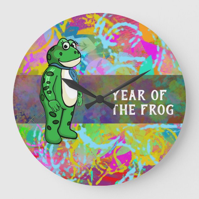 Year Of The Frog Large Clock (Front)