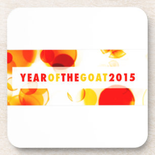 year of the goat 2015 (bokeh) coaster