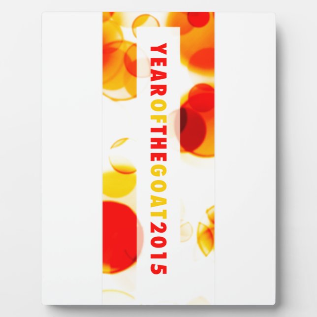 year of the goat 2015 (bokeh) plaque (Front)