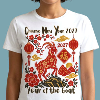 Year of the Goat 2027 Chinese New Year Tri-Blend Shirt