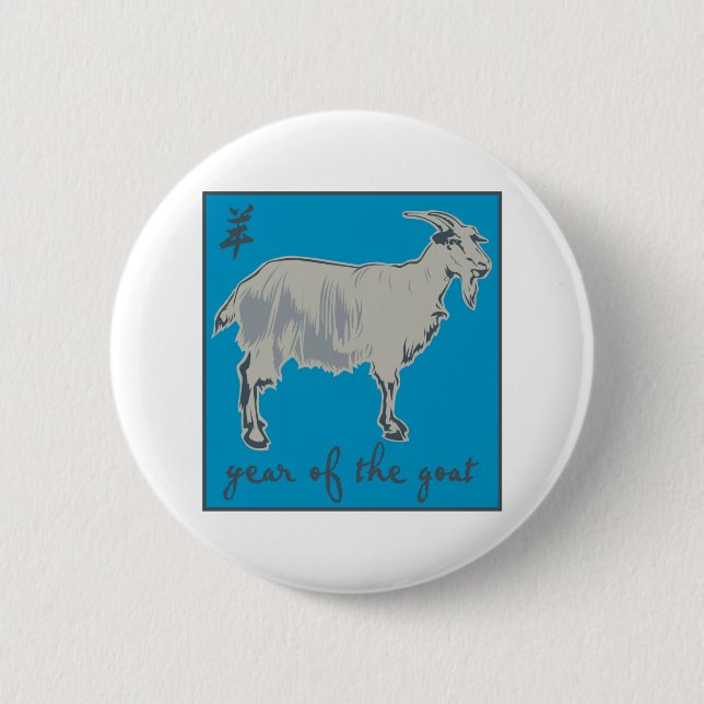 Year Of The Goat 6 Cm Round Badge (Front)