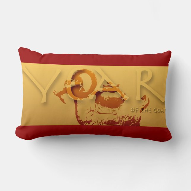 Year of the Goat Chinese Year Zodiac Pillow (Front)