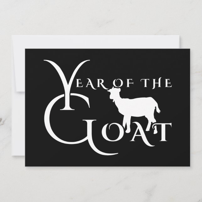 Year of the goat invitation (Front)
