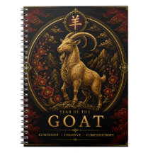 Year of the Goat Luxury Chinese Zodiac Notebook