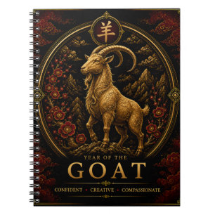 Year of the Goat Luxury Chinese Zodiac Notebook