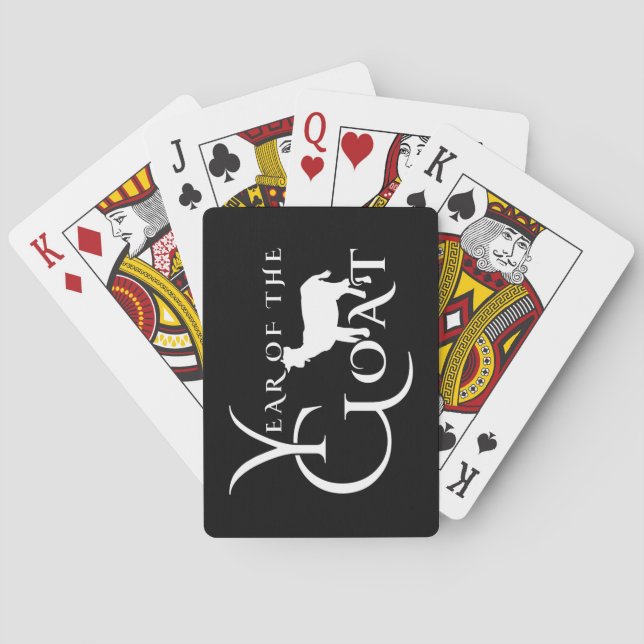 Year of the goat playing cards (Back)