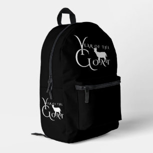 Year of the goat printed backpack