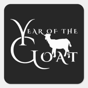 Year of the goat square sticker
